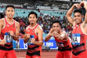 Dahsyat, Lalu Zohri dkk raih perak lari 4 x 100 meter putra