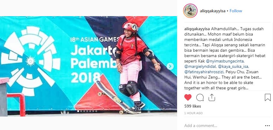 Gagal raih medali, pernyataan atlet termuda AG 2018 ini bikin salut