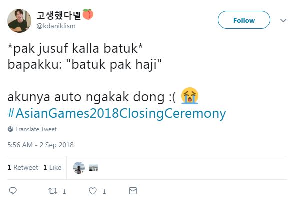 7 Komentar kocak warganet saat Jusuf Kalla batuk di Asian Games 2018