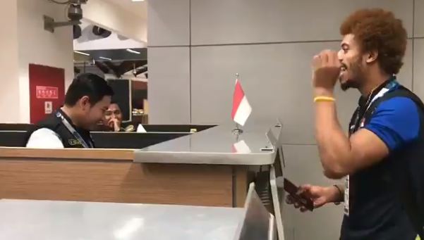 Pulang ke negaranya, atlet Irak ini nyanyikan lagu Indonesia Raya