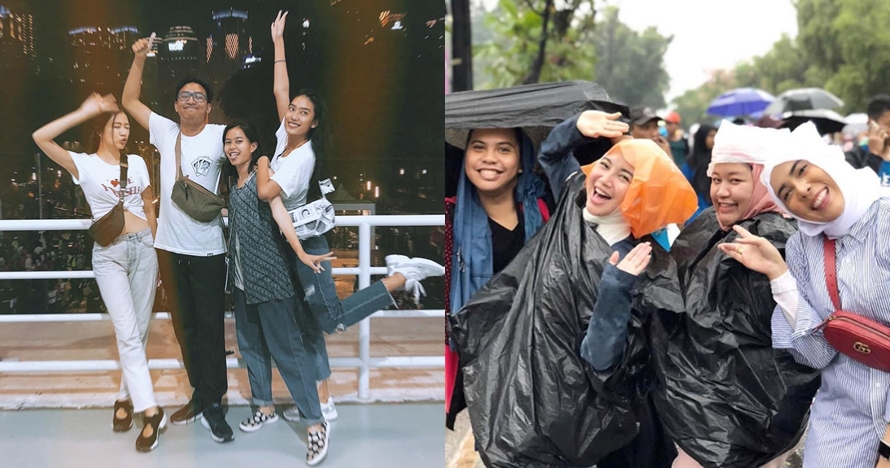 10 Gaya seleb nonton langsung penutupan Asian Games 2018, heboh abis