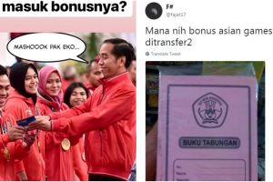 8 Lelucon soal pemberian bonus atlet Asian Games ini bikin cekikikan