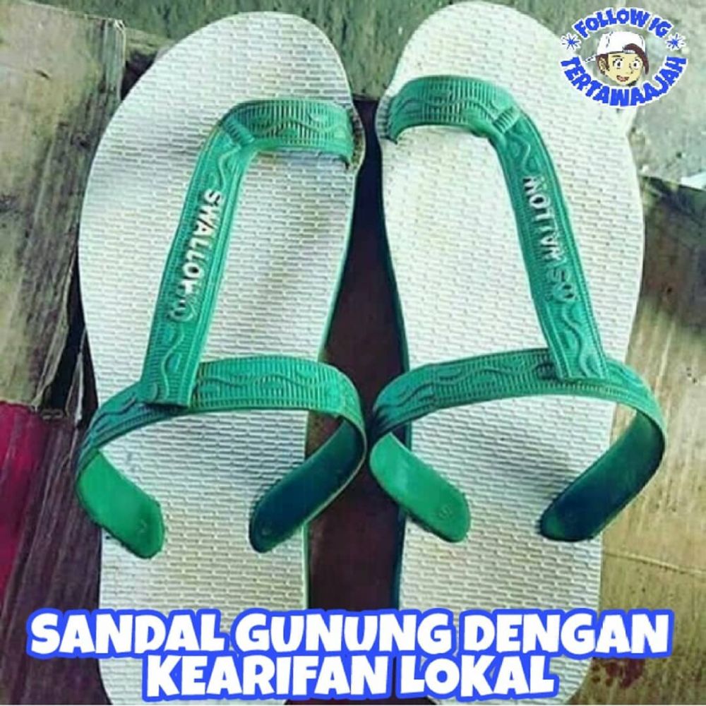 7 Kreasi sandal  ala orang Indonesia ini absurdnya bikin 