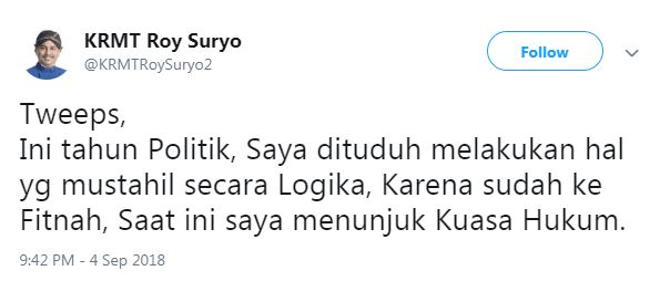 Soal tagihan 3.226 aset, Roy Suryo merasa difitnah & ambil jalur hukum