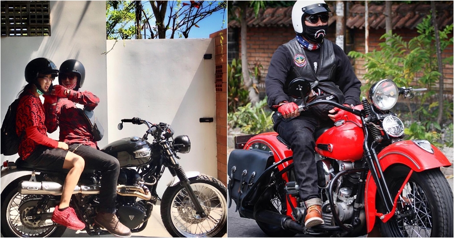 10 Potret suami Soimah di atas motor, penampilannya sangar