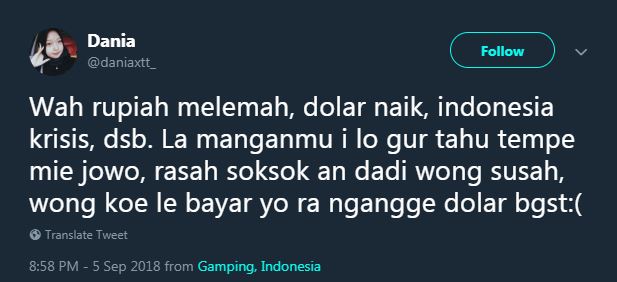 10 Cuitan kocak 'rupiah melemah' ini malah bikin galau se-Indonesia