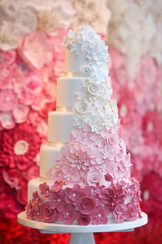 10 Kreasi ombre cake ini perpaduan warnanya bikin nggak tega makan