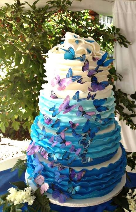 10 Kreasi ombre cake ini perpaduan warnanya bikin nggak tega makan