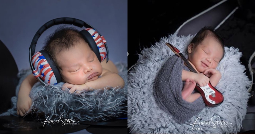 5 Anak penyanyi ini pemotretan newborn bertema musik, gemesin abis