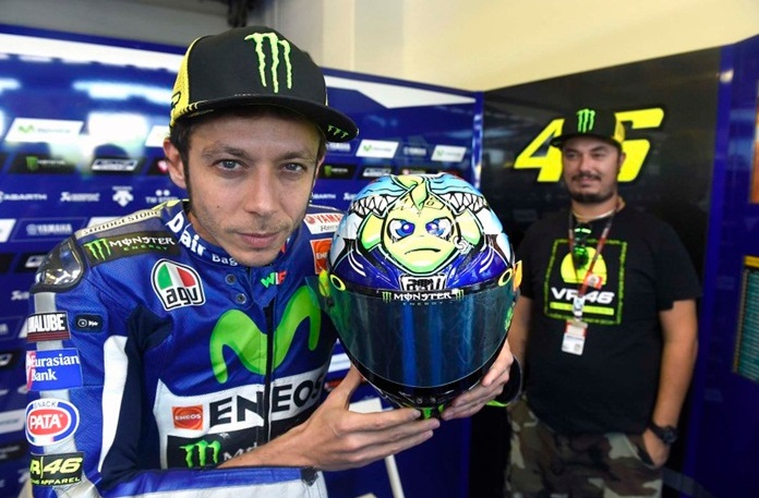 Selalu ganti desain, ini 10 helm Rossi saat tampil di MotoGP Misano