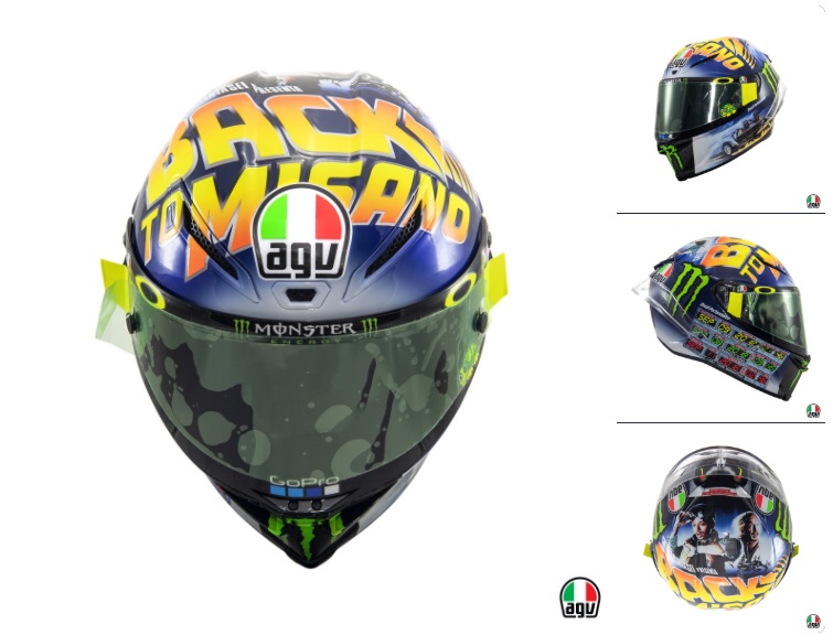 Selalu ganti desain, ini 10 helm Rossi saat tampil di MotoGP Misano