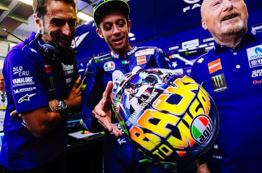Selalu ganti desain, ini 10 helm Rossi saat tampil di MotoGP Misano
