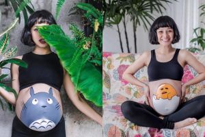 Kreatif abis, perut 5 seleb cantik ini digambari saat hamil besar