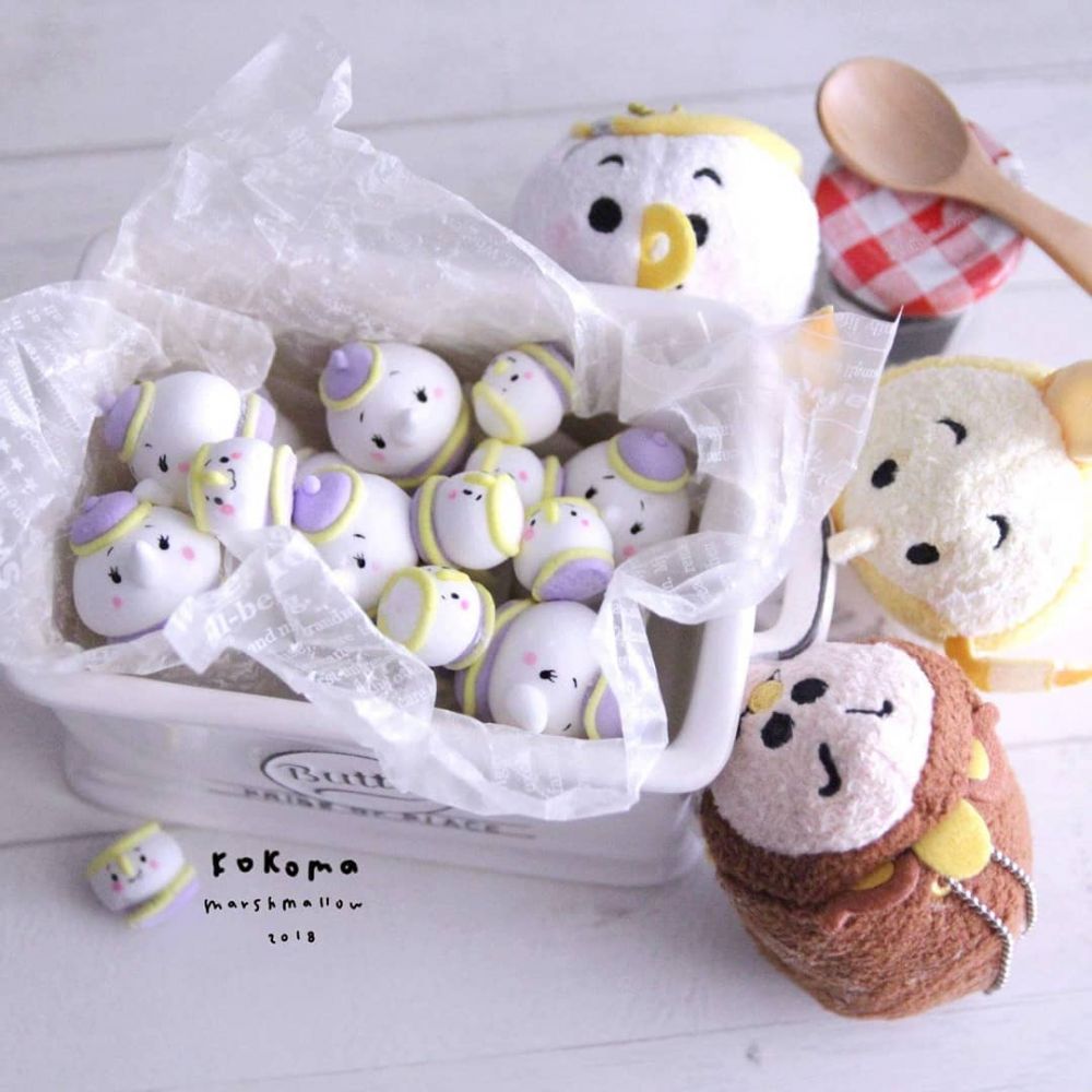 10 Kreasi marshmallow bentuk karakter kartun ini bikin gemas maksimal