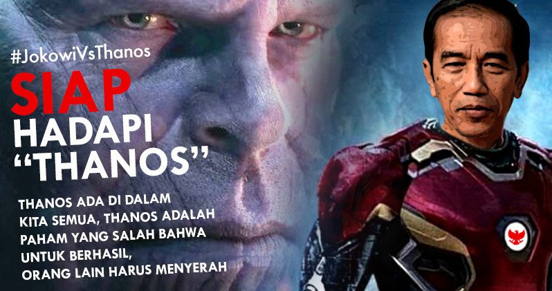 8 Meme kocak #JokowiVSThanos kreasi warganet, bikin fans Marvel ketawa