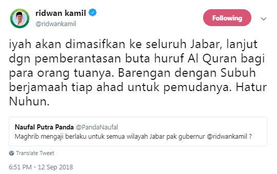 Program ngaji kitab suci tuai pro-kontra, ini penjelasan Ridwan Kamil