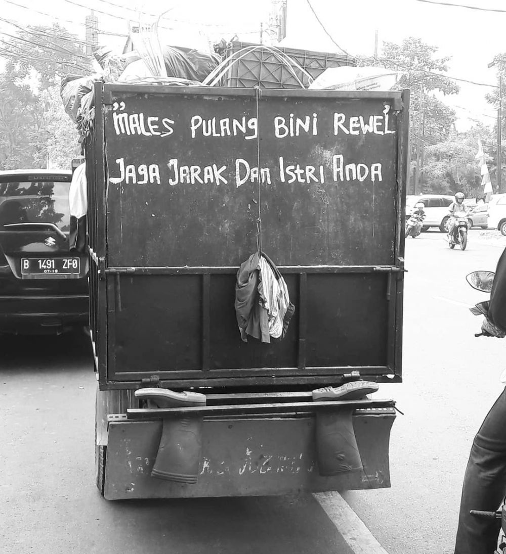 11 Tulisan soal emak-emak di kendaraan ini pesannya buat cengar-cengir