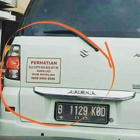 11 Tulisan soal emak-emak di kendaraan ini pesannya buat cengar-cengir
