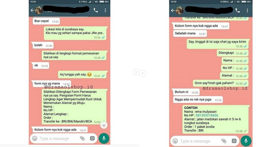7 Chat penjual dan pembeli online shop ini kocak, sama-sama ngeyel