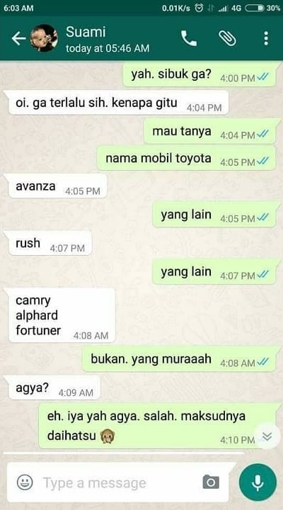 5 Chat istri pengen gombalin suami ini kocaknya bikin gagal mesra
