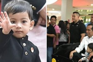 7 Momen menggemaskan Jan Ethes saat jalan-jalan ke mal bersama Jokowi 