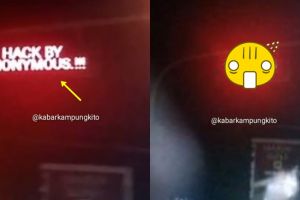 Lampu lalu lintas ini di-hack, isi tulisannya parah banget