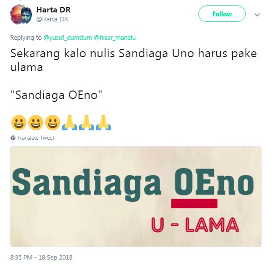 Bulan lalu Sandi disebut santri & kini ulama, 9 sindiran ini menohok