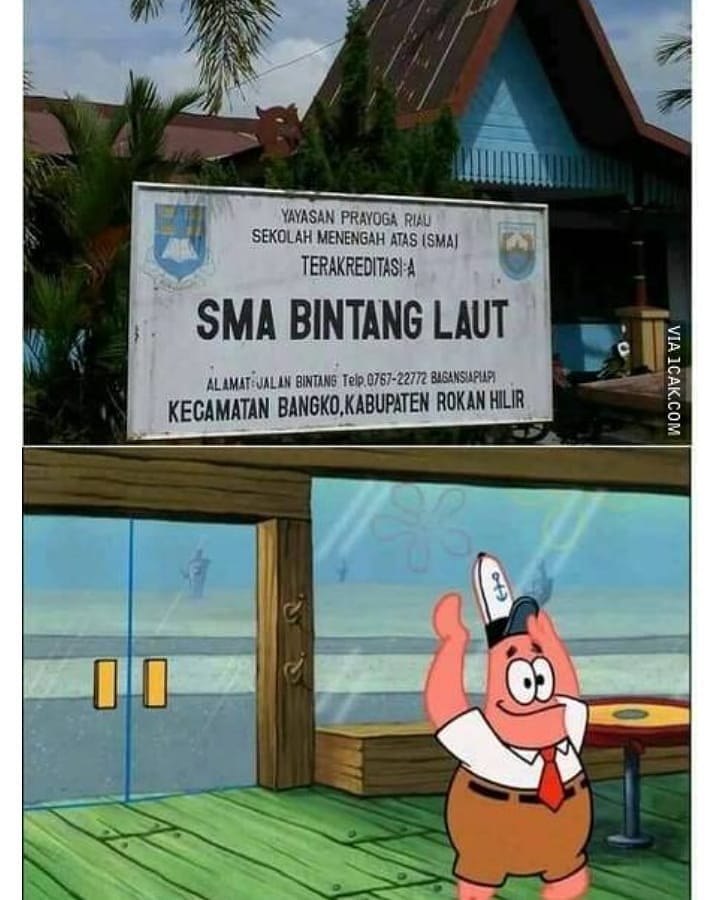 7 Meme seandainya SpongeBob sekolah di Indonesia ini bikin ngakak abis