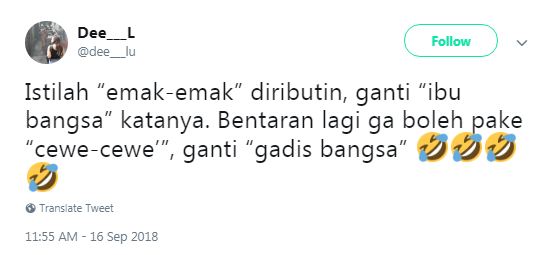8 Cuitan kocak 'Emak-emak' vs 'Ibu Bangsa' ini bikin ngakak salto