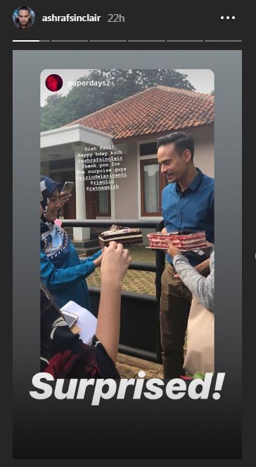 8 Momen manis perayaan ulang tahun Ashraf, kado dari BCL tak terduga