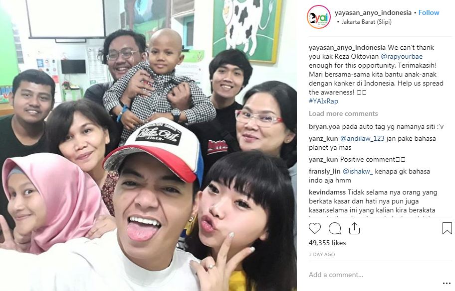 Nggak cuma Reza Arap, 5 seleb ini bantu yayasan kanker Rumah Anyo