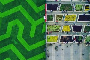 9 Potret alun-alun Kota Bandung ini bak hamparan karpet warna-warni