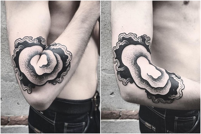 Unik dan keren abis, begini 10 tato 2-in-1 saat ditekuk vs direntang