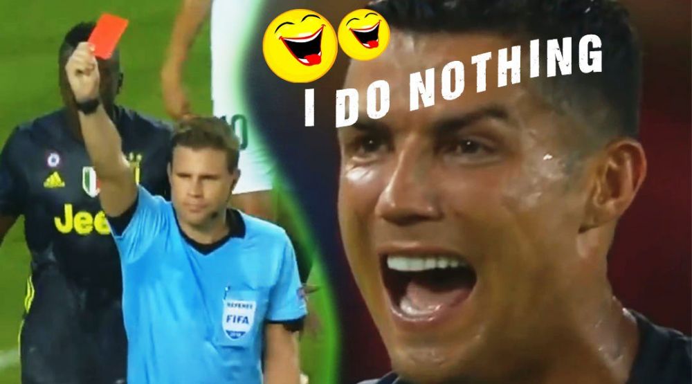 10 Guyonan Ronaldo kena kartu merah ini nyeseknya sampai ke Turin 