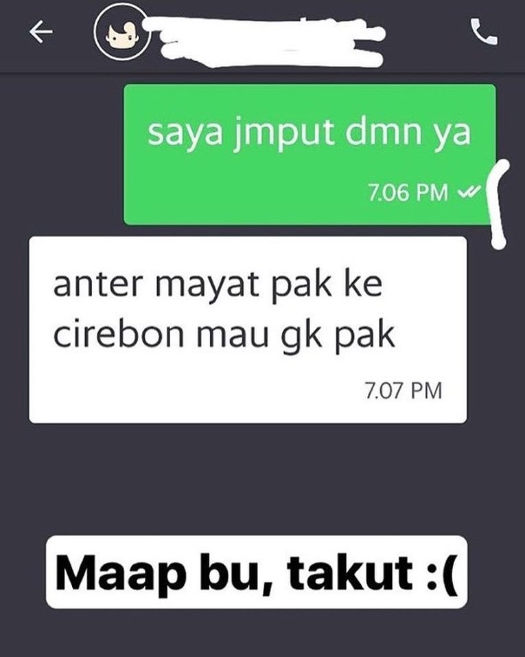 7 Alasan orang memesan ojek online ini bikin driver ketawa pasrah