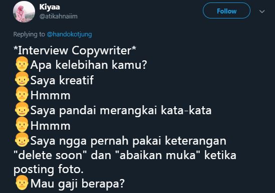 10 Cuitan interview copywriter ini kocaknya bikin ngakak pas wawancara
