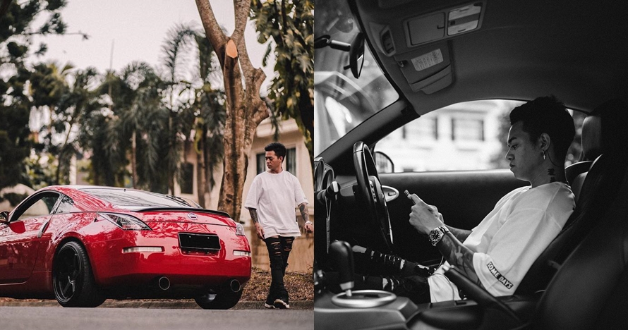 8 Gaya Reza Arap dengan mobil sport merahnya, berkelas dan sporty