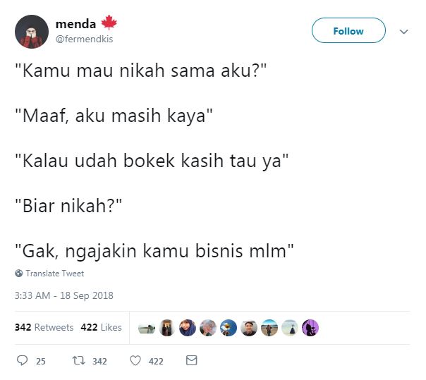 8 Cuitan kisruh 'bokek nikah aja' bikin pengen ketawa tapi takut dosa