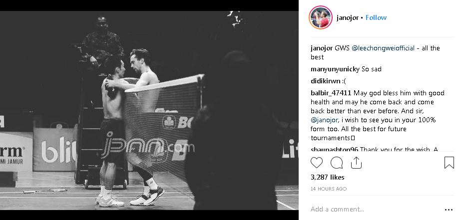 Lee Chong Wei sakit kanker, ini dukungan moral 7 pebulutangkis dunia