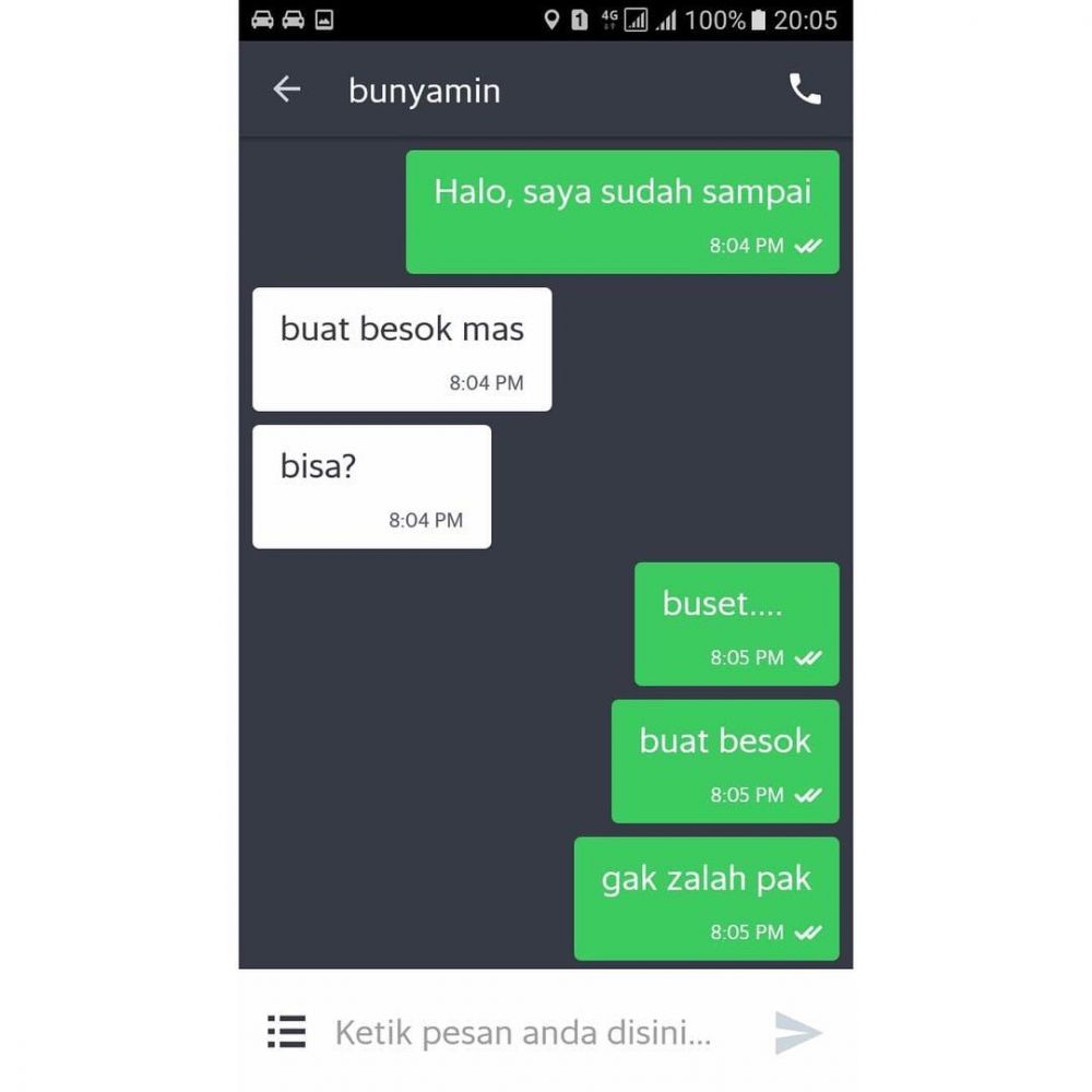 7 Chat pelanggan ajak driver ojek online bercanda bikin angguk-angguk