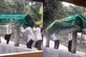 Sempat disangka nyata, ini fakta video jenazah jatuh ke empang