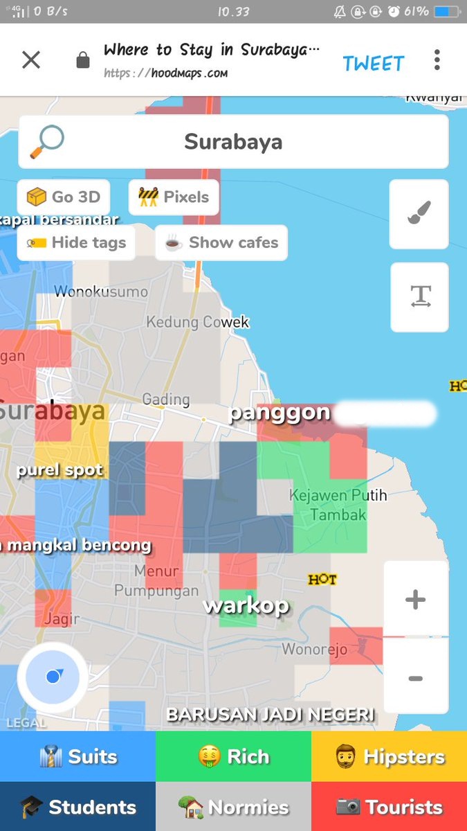 Adu kocak peta Jakarta dan Surabaya berdasarkan julukan masyarakat