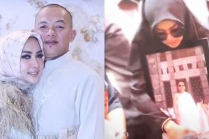 5 Potret haru pemakaman kakak Syahrini, peluk erat foto mendiang