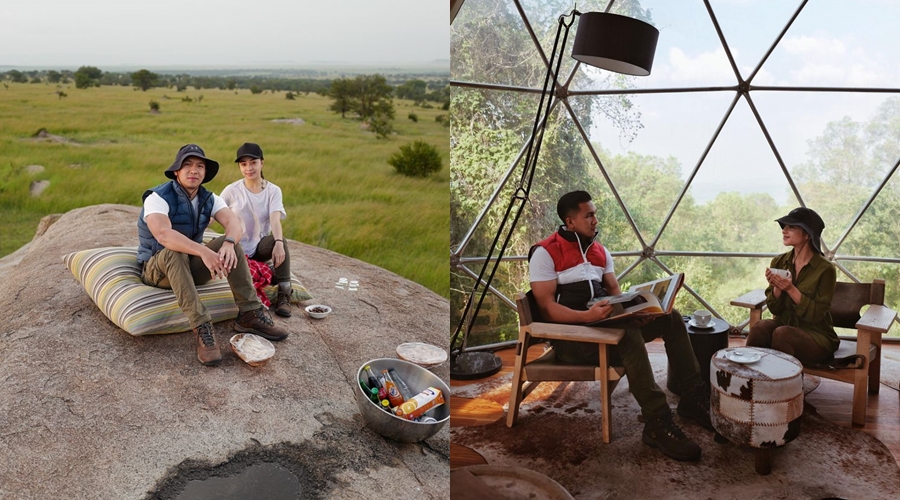 Adu gaya 4 pasangan seleb liburan di Afrika, mana paling kece?