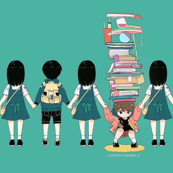 10 Ilustrasi ini ungkap perasaan tersembunyi di hati terdalam, makjleb