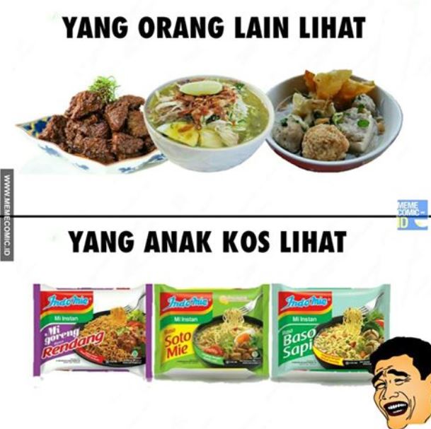 Pencinta Indomie pasti merasa 7 meme ini 'gue banget', kamu juga?