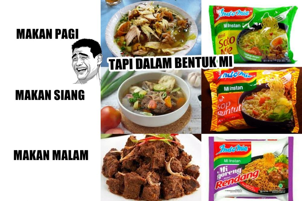 Pencinta Indomie pasti merasa 7 meme ini 'gue banget', kamu juga?