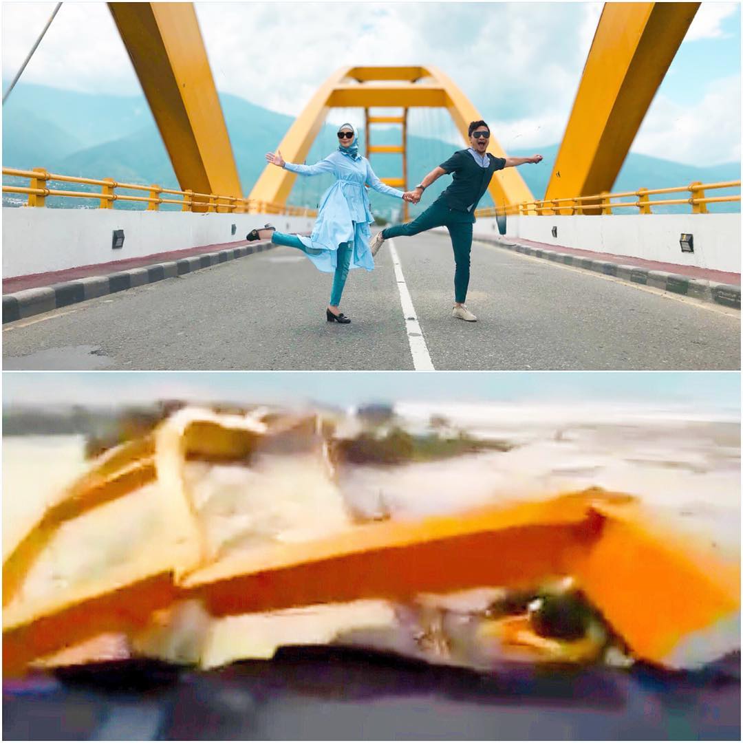 Sempat foto di atas jembatan ikon Palu, ini ungkapan duka Arie Untung