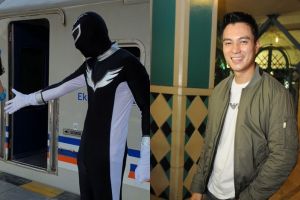 Keliling Solo pakai kostum Power Ranger, aksi Baim Wong ini kocak abis