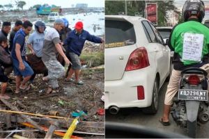 Aksi peduli driver ojek online bantu korban gempa Palu ini bikin salut